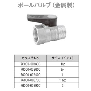 画像: 金属製ボールバルブ　1"M×1"F