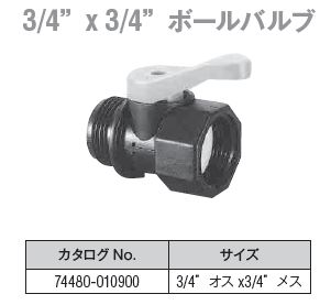 画像: ボールバルブ3/4"*3/4"